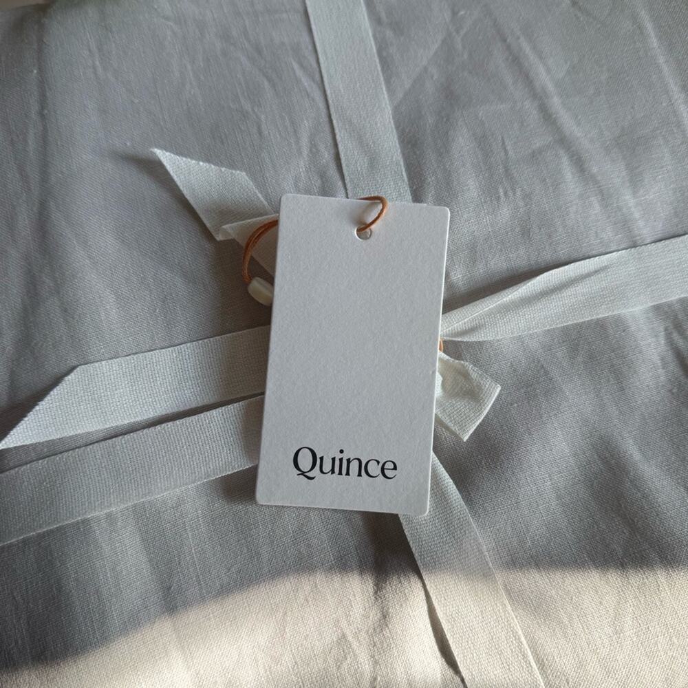 NWT Quince Belgian Linen Set of 2 Drapes - Room Darkening - Cloud - 87x40 - Picture 12 of 14